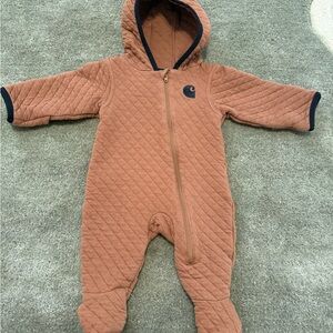 Carhartt Quilted Tan Kids Footie